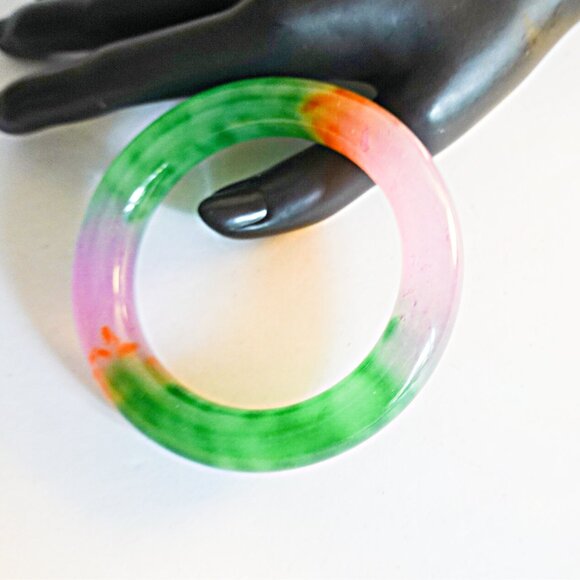 Chinese Jade Small Wrist Bangle Bracelet - Picture 4 of 4